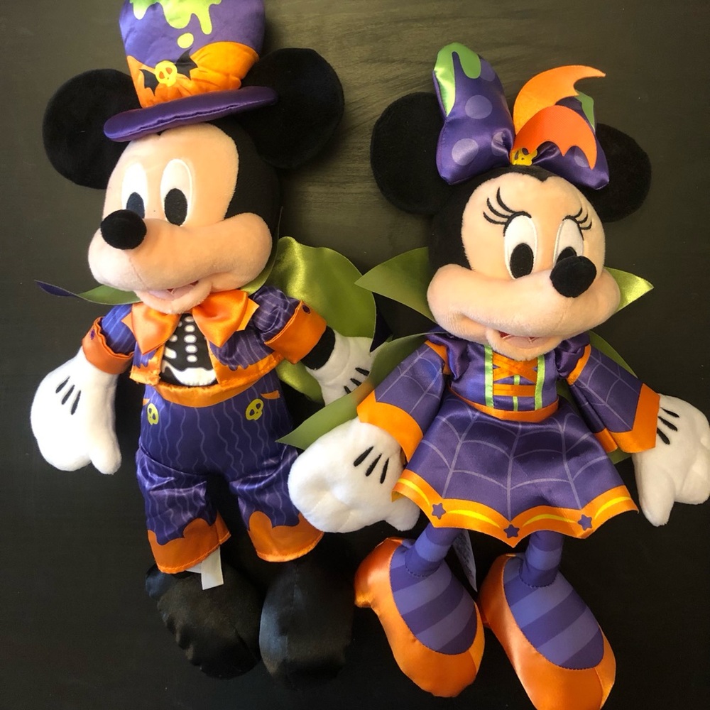 Mickey and Minnie vampire plush